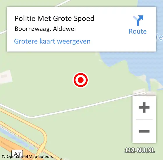 Locatie op kaart van de 112 melding: Politie Met Grote Spoed Naar Boornzwaag, Aldewei op 18 juli 2023 22:32