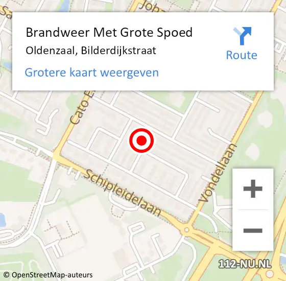 Locatie op kaart van de 112 melding: Brandweer Met Grote Spoed Naar Oldenzaal, Bilderdijkstraat op 19 juli 2023 01:16