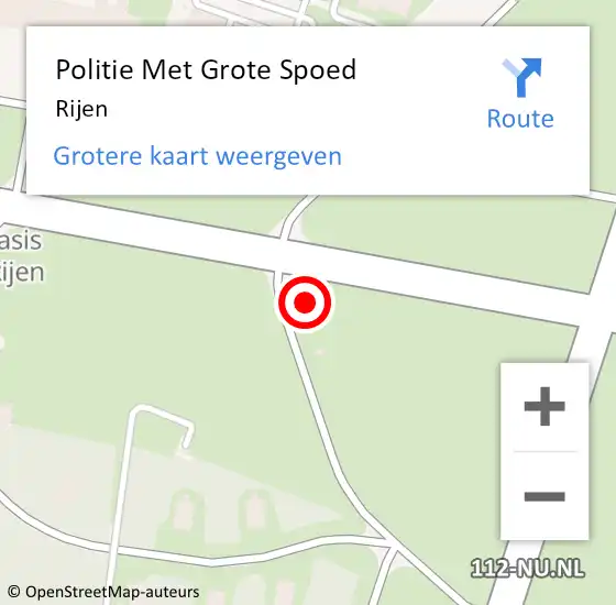 Locatie op kaart van de 112 melding: Politie Met Grote Spoed Naar Rijen op 19 juli 2023 08:44