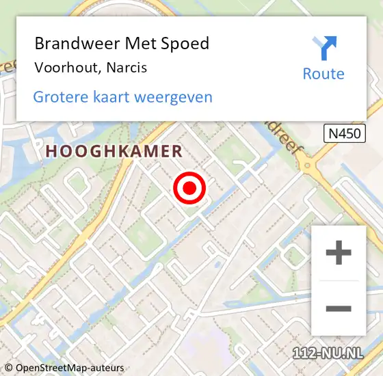 Locatie op kaart van de 112 melding: Brandweer Met Spoed Naar Voorhout, Narcis op 19 juli 2023 10:56