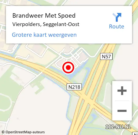 Locatie op kaart van de 112 melding: Brandweer Met Spoed Naar Vierpolders, Seggelant-Oost op 19 juli 2023 14:49