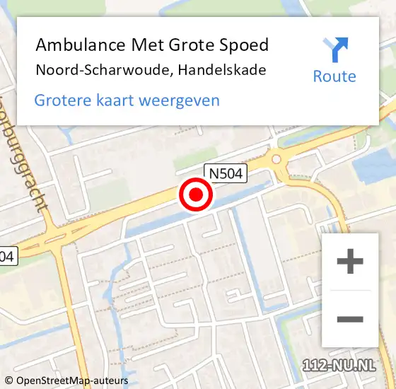 Locatie op kaart van de 112 melding: Ambulance Met Grote Spoed Naar Noord-Scharwoude, Handelskade op 19 juli 2023 19:23