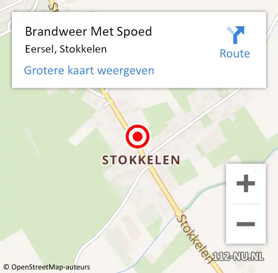 Locatie op kaart van de 112 melding: Brandweer Met Spoed Naar Eersel, Stokkelen op 19 juli 2023 23:22