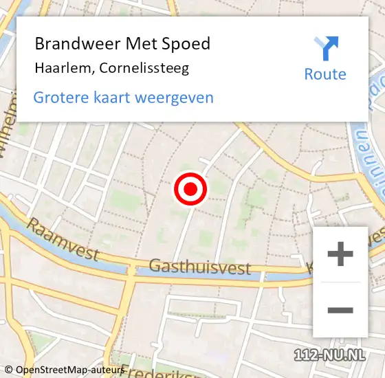 Locatie op kaart van de 112 melding: Brandweer Met Spoed Naar Haarlem, Cornelissteeg op 2 september 2014 10:26