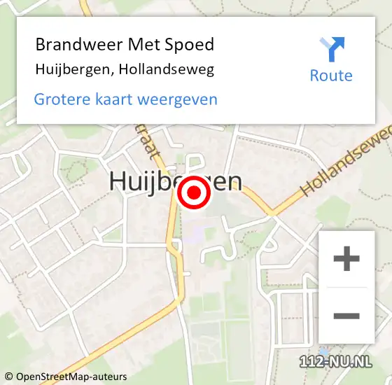 Locatie op kaart van de 112 melding: Brandweer Met Spoed Naar Huijbergen, Hollandseweg op 13 oktober 2013 12:17