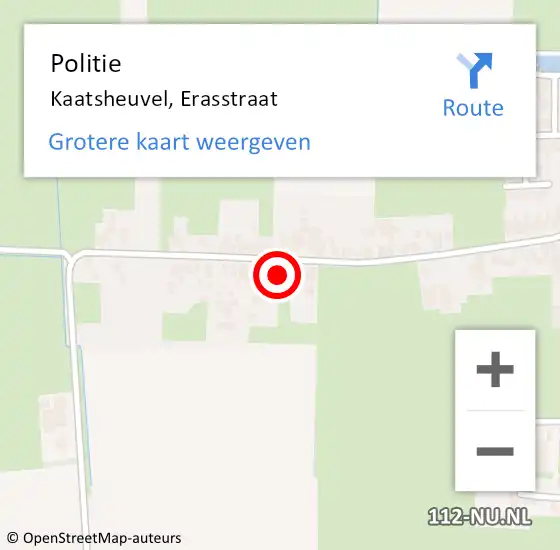 Locatie op kaart van de 112 melding: Politie Kaatsheuvel, Erasstraat op 20 juli 2023 10:41