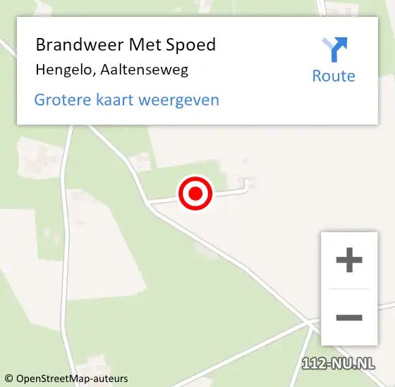 Locatie op kaart van de 112 melding: Brandweer Met Spoed Naar Hengelo, Aaltenseweg op 20 juli 2023 13:07