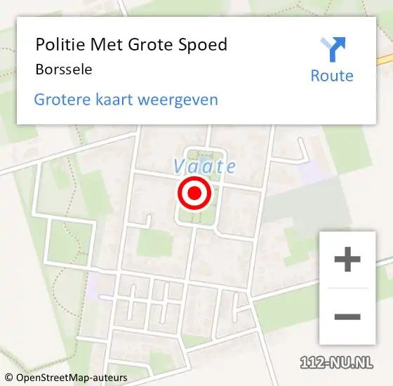 Locatie op kaart van de 112 melding: Politie Met Grote Spoed Naar Borssele op 20 juli 2023 17:07