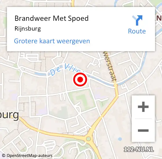 Locatie op kaart van de 112 melding: Brandweer Met Spoed Naar Rijnsburg op 20 juli 2023 17:21