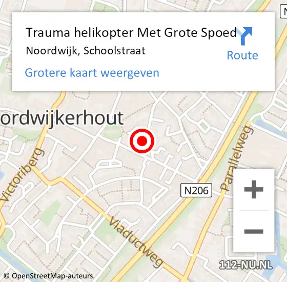 Locatie op kaart van de 112 melding: Trauma helikopter Met Grote Spoed Naar Noordwijk, Schoolstraat op 20 juli 2023 21:30