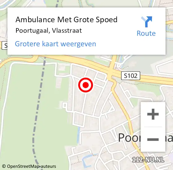 Locatie op kaart van de 112 melding: Ambulance Met Grote Spoed Naar Poortugaal, Vlasstraat op 21 juli 2023 00:32