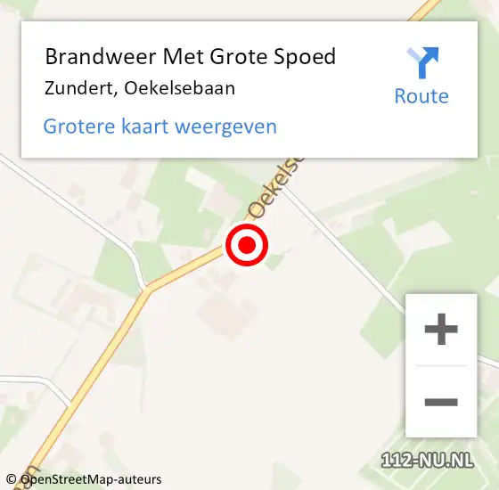 Locatie op kaart van de 112 melding: Brandweer Met Grote Spoed Naar Zundert, Oekelsebaan op 21 juli 2023 01:34