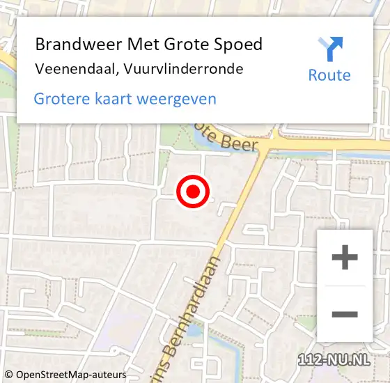 Locatie op kaart van de 112 melding: Brandweer Met Grote Spoed Naar Veenendaal, Vuurvlinderronde op 21 juli 2023 02:26