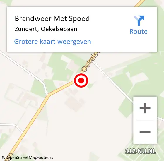 Locatie op kaart van de 112 melding: Brandweer Met Spoed Naar Zundert, Oekelsebaan op 21 juli 2023 02:48