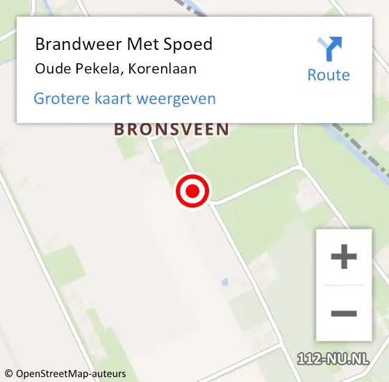 Locatie op kaart van de 112 melding: Brandweer Met Spoed Naar Oude Pekela, Korenlaan op 21 juli 2023 15:04