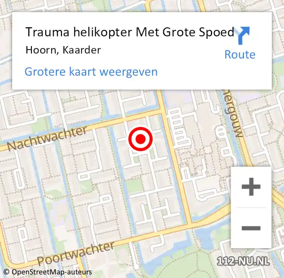 Locatie op kaart van de 112 melding: Trauma helikopter Met Grote Spoed Naar Hoorn, Kaarder op 21 juli 2023 17:06