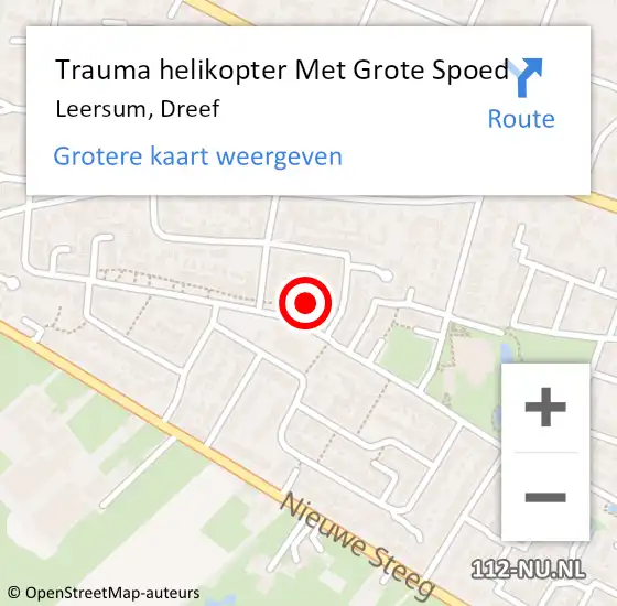 Locatie op kaart van de 112 melding: Trauma helikopter Met Grote Spoed Naar Leersum, Dreef op 21 juli 2023 20:08