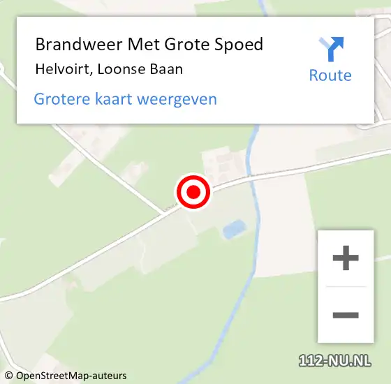 Locatie op kaart van de 112 melding: Brandweer Met Grote Spoed Naar Helvoirt, Loonse Baan op 21 juli 2023 21:57