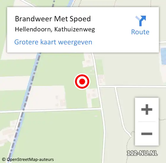 Locatie op kaart van de 112 melding: Brandweer Met Spoed Naar Hellendoorn, Kathuizenweg op 21 juli 2023 22:37