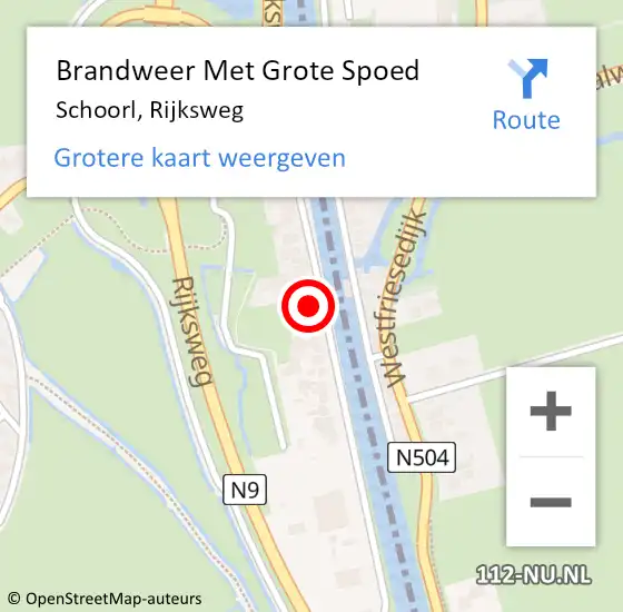 Locatie op kaart van de 112 melding: Brandweer Met Grote Spoed Naar Schoorl, Rijksweg op 22 juli 2023 07:20