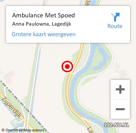 Locatie op kaart van de 112 melding: Ambulance Met Spoed Naar Anna Paulowna, Lagedijk op 22 juli 2023 08:05
