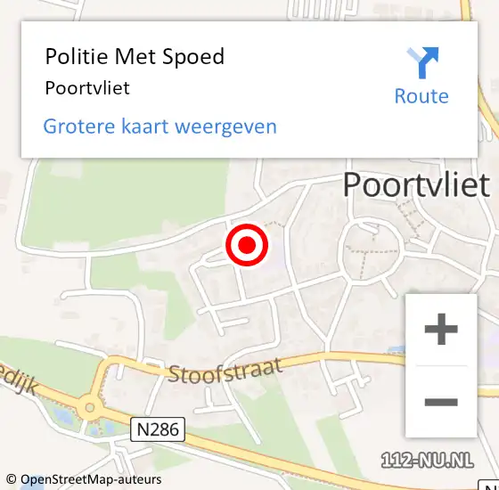 Locatie op kaart van de 112 melding: Politie Met Spoed Naar Poortvliet op 22 juli 2023 11:14