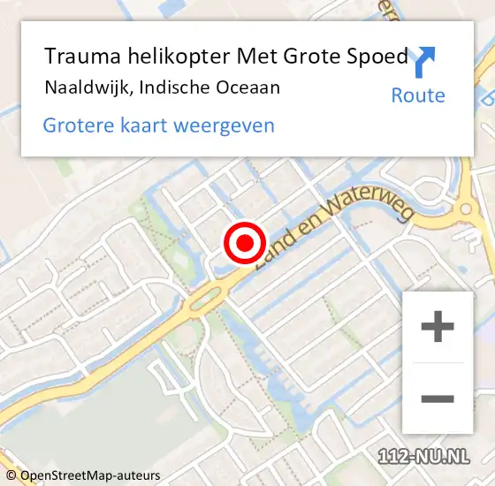 Locatie op kaart van de 112 melding: Trauma helikopter Met Grote Spoed Naar Naaldwijk, Indische Oceaan op 22 juli 2023 15:22