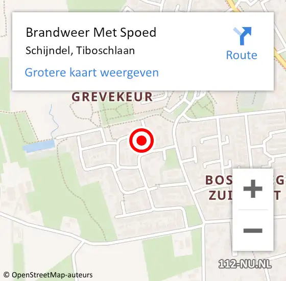 Locatie op kaart van de 112 melding: Brandweer Met Spoed Naar Schijndel, Tiboschlaan op 22 juli 2023 19:36