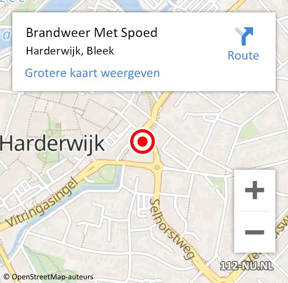 Locatie op kaart van de 112 melding: Brandweer Met Spoed Naar Harderwijk, Bleek op 22 juli 2023 20:39