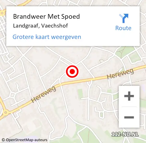 Locatie op kaart van de 112 melding: Brandweer Met Spoed Naar Landgraaf, Vaechshof op 23 juli 2023 01:45