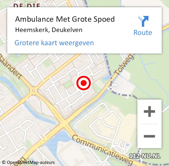 Locatie op kaart van de 112 melding: Ambulance Met Grote Spoed Naar Heemskerk, Deukelven op 23 juli 2023 02:51