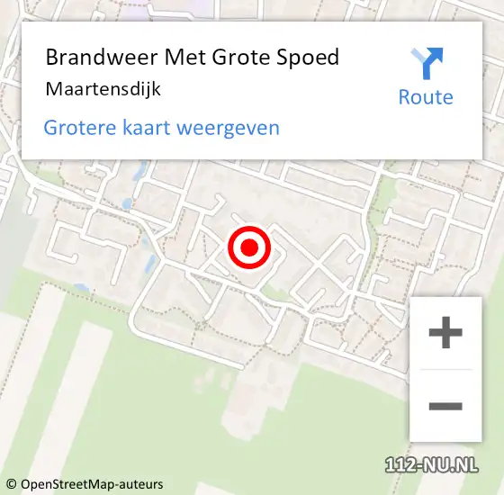 Locatie op kaart van de 112 melding: Brandweer Met Grote Spoed Naar Maartensdijk op 23 juli 2023 04:40