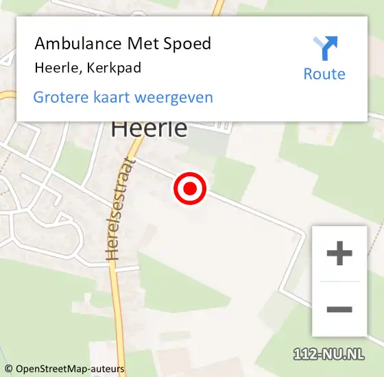 Locatie op kaart van de 112 melding: Ambulance Met Spoed Naar Heerle, Kerkpad op 2 september 2014 15:58