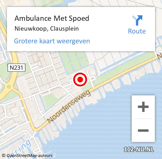 Locatie op kaart van de 112 melding: Ambulance Met Spoed Naar Nieuwkoop, Clausplein op 23 juli 2023 06:20