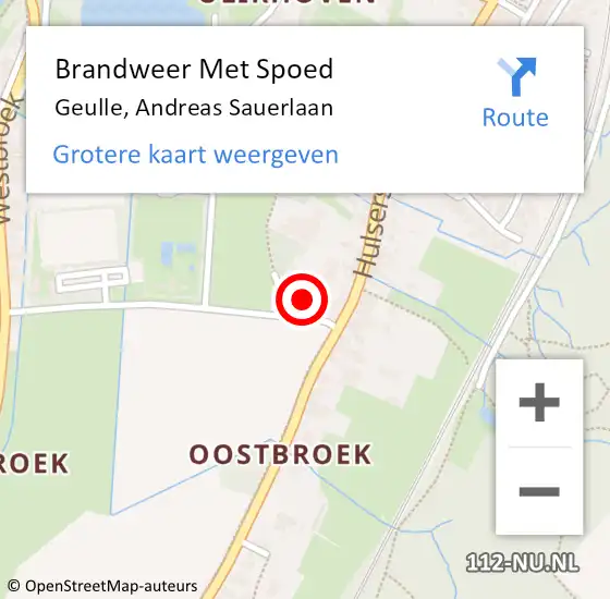 Locatie op kaart van de 112 melding: Brandweer Met Spoed Naar Geulle, Andreas Sauerlaan op 23 juli 2023 08:29