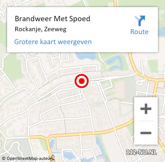 Locatie op kaart van de 112 melding: Brandweer Met Spoed Naar Rockanje, Zeeweg op 23 juli 2023 17:47