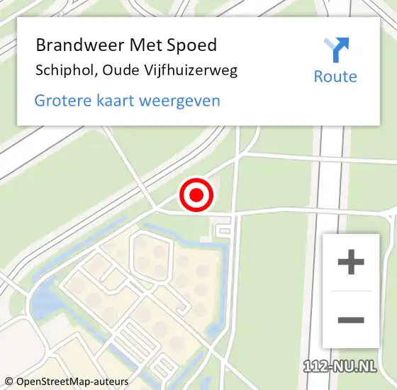 Locatie op kaart van de 112 melding: Brandweer Met Spoed Naar Schiphol, Oude Vijfhuizerweg op 23 juli 2023 21:28