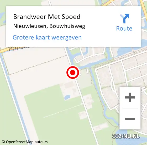 Locatie op kaart van de 112 melding: Brandweer Met Spoed Naar Nieuwleusen, Bouwhuisweg op 2 september 2014 17:37