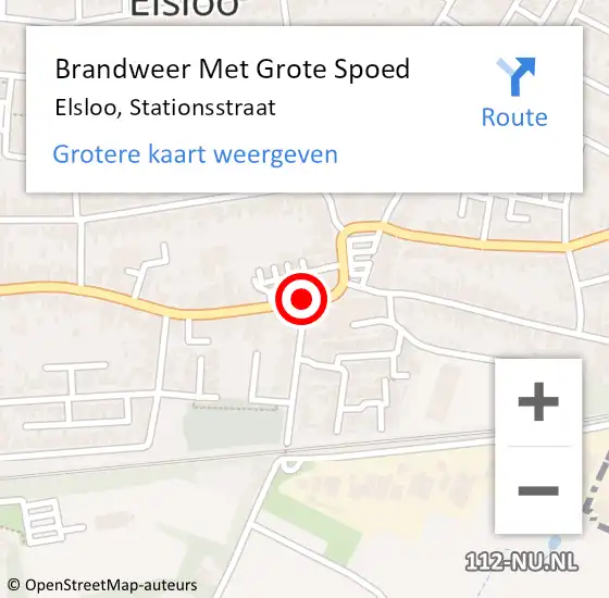 Locatie op kaart van de 112 melding: Brandweer Met Grote Spoed Naar Elsloo, Stationsstraat op 24 juli 2023 05:48