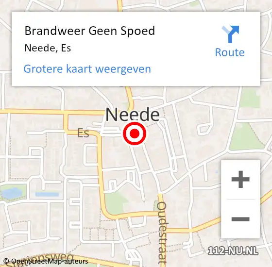 Locatie op kaart van de 112 melding: Brandweer Geen Spoed Naar Neede, Es op 24 juli 2023 07:53