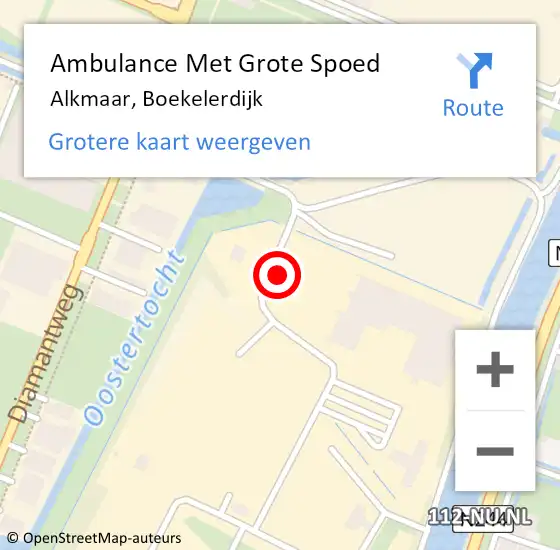 Locatie op kaart van de 112 melding: Ambulance Met Grote Spoed Naar Alkmaar, Boekelerdijk op 24 juli 2023 08:22