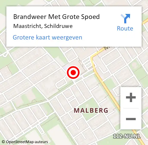 Locatie op kaart van de 112 melding: Brandweer Met Grote Spoed Naar Maastricht, Schildruwe op 24 juli 2023 11:01