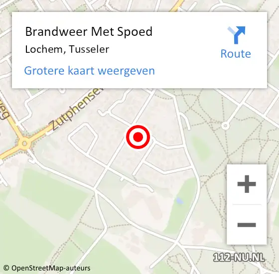 Locatie op kaart van de 112 melding: Brandweer Met Spoed Naar Lochem, Tusseler op 24 juli 2023 12:15