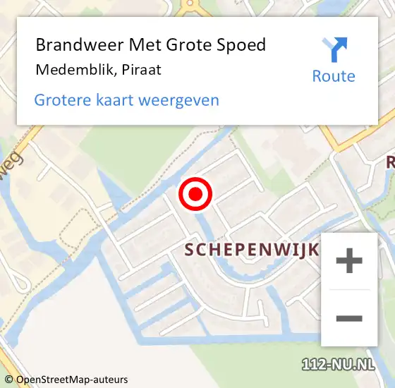 Locatie op kaart van de 112 melding: Brandweer Met Grote Spoed Naar Medemblik, Piraat op 24 juli 2023 13:21