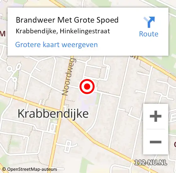 Locatie op kaart van de 112 melding: Brandweer Met Grote Spoed Naar Krabbendijke, Hinkelingestraat op 24 juli 2023 15:30