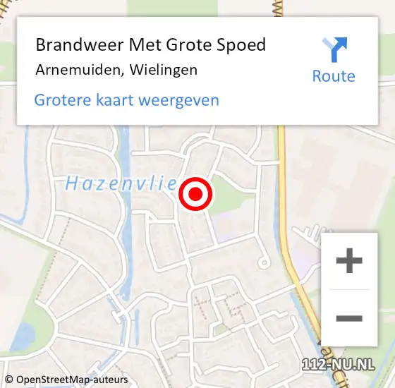 Locatie op kaart van de 112 melding: Brandweer Met Grote Spoed Naar Arnemuiden, Wielingen op 24 juli 2023 15:47
