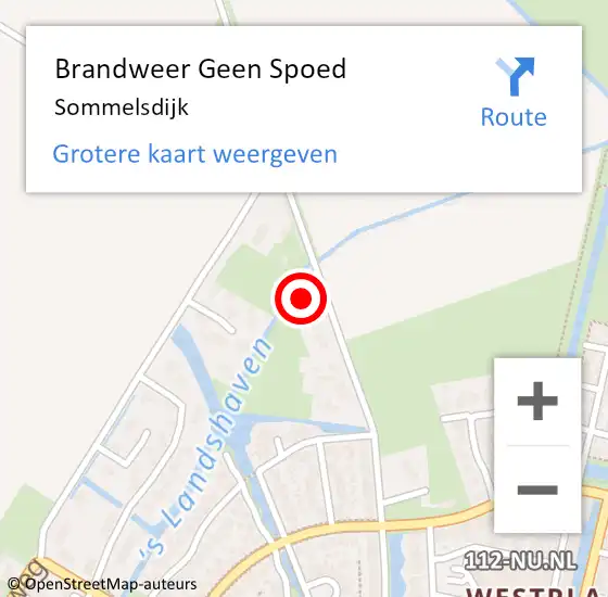 Locatie op kaart van de 112 melding: Brandweer Geen Spoed Naar Sommelsdijk op 24 juli 2023 15:55