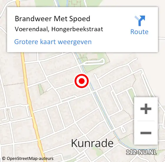 Locatie op kaart van de 112 melding: Brandweer Met Spoed Naar Voerendaal, Hongerbeekstraat op 25 juli 2023 02:03