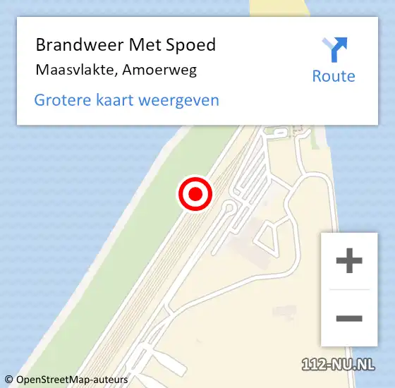 Locatie op kaart van de 112 melding: Brandweer Met Spoed Naar Maasvlakte, Amoerweg op 25 juli 2023 08:27