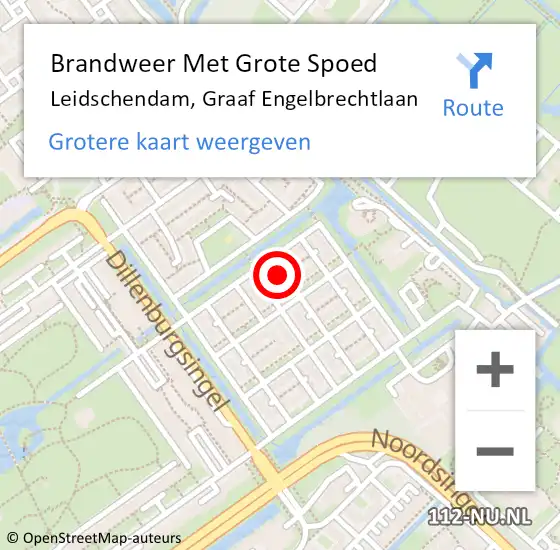 Locatie op kaart van de 112 melding: Brandweer Met Grote Spoed Naar Leidschendam, Graaf Engelbrechtlaan op 25 juli 2023 15:36